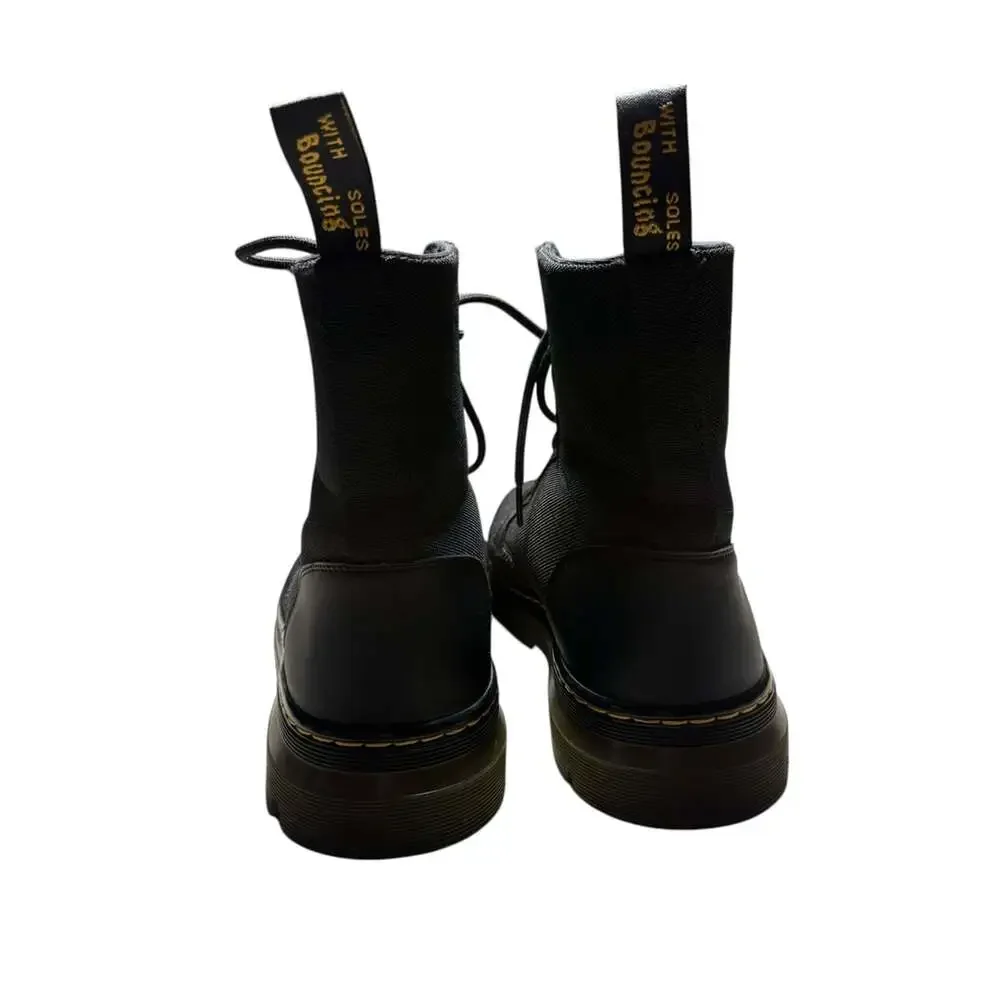 Dr. Martens Combs Boots Size 13 US M Black Canvas Combat